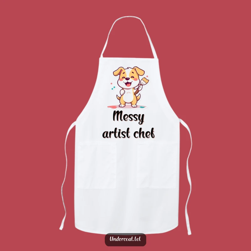 Funny Dog Painter Apron: Keep Clean While Unleashing Art Skills