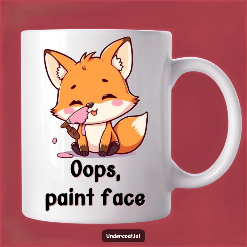 Funny Fox Artist Mug: Messy Noses and Masterpieces Gift