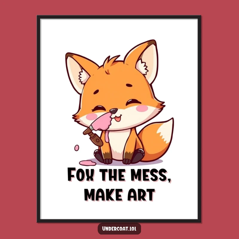 Free Printable Fox Artist Wall Art: Funny Downloadable Decor for Playful Spaces