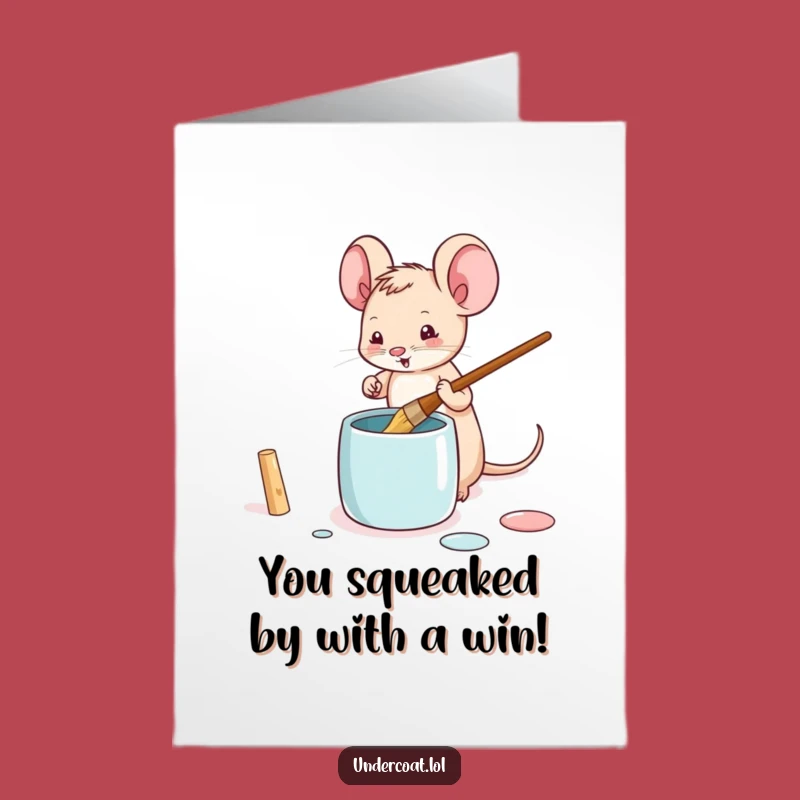 Free Printable Mouse Congrats Card: Pint-Sized Celebration, Funny Downloadable Gift!