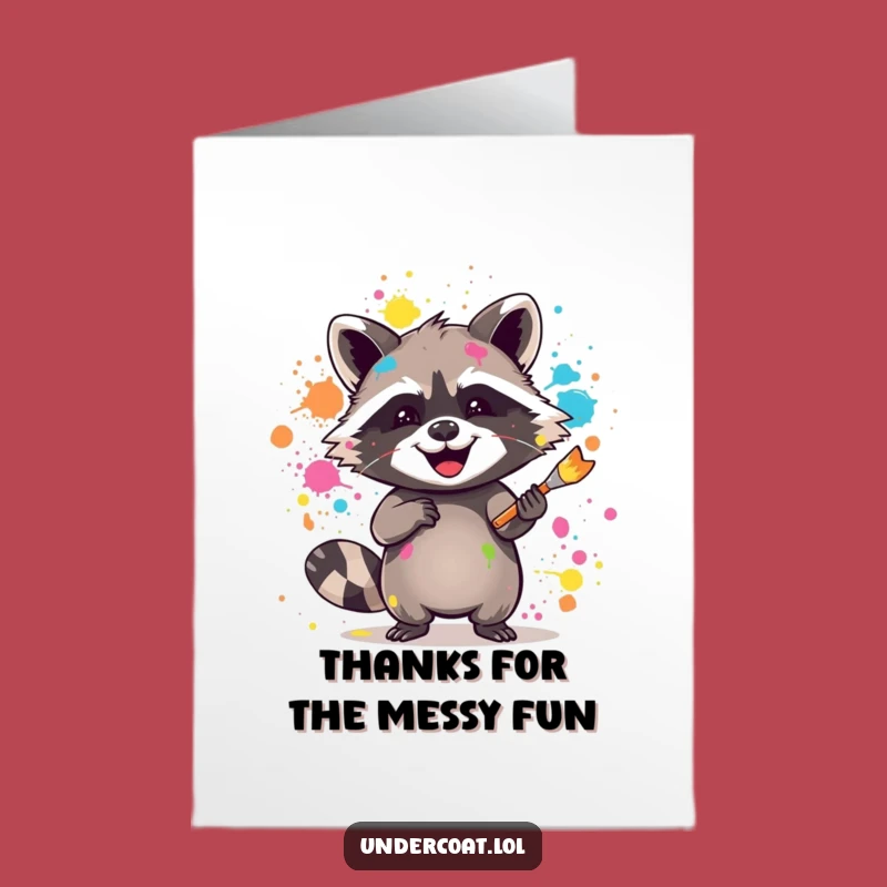 Free Printable Raccoon Thank You Card: Colorful Thanks, a Funny Downloadable Gift!