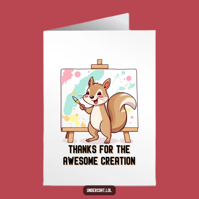 Free Printable Squirrel Thank You Card: Artistic Gratitude, a Funny Downloadable Gift!