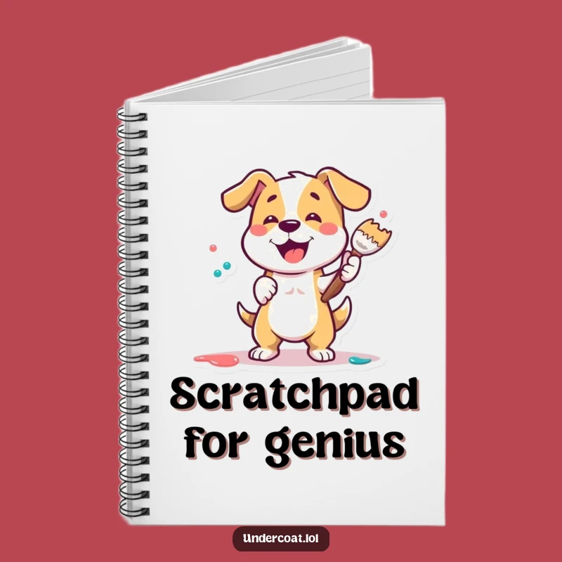 Funny Dog Painter Notebook: Capture Your Artistic Woofs and Ideas